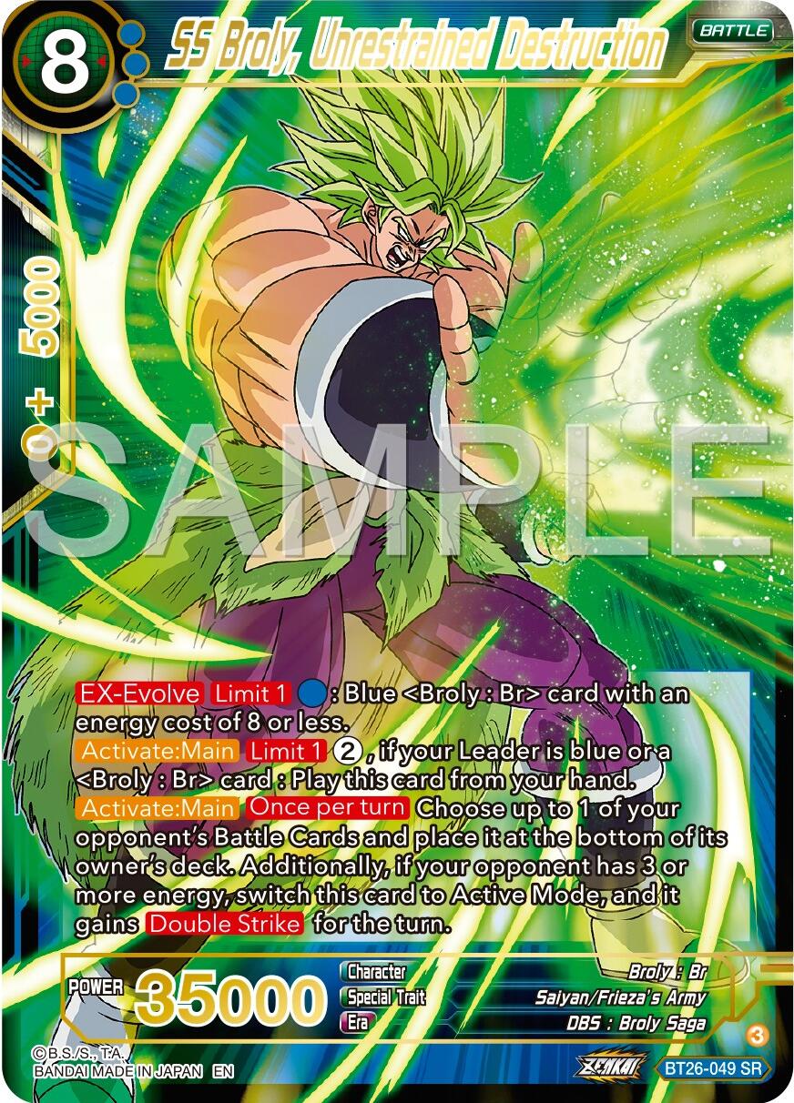 SS Broly, Unrestrained Destruction (BT26-049) [Ultimate Advent] | Good Games Adelaide SA