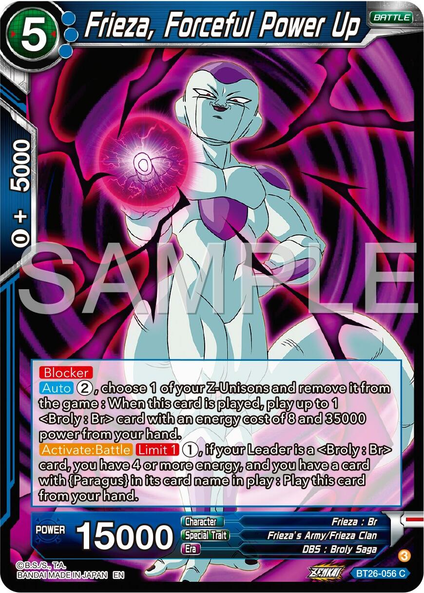 Frieza, Forceful Power Up (BT26-056) [Ultimate Advent] | Good Games Adelaide SA