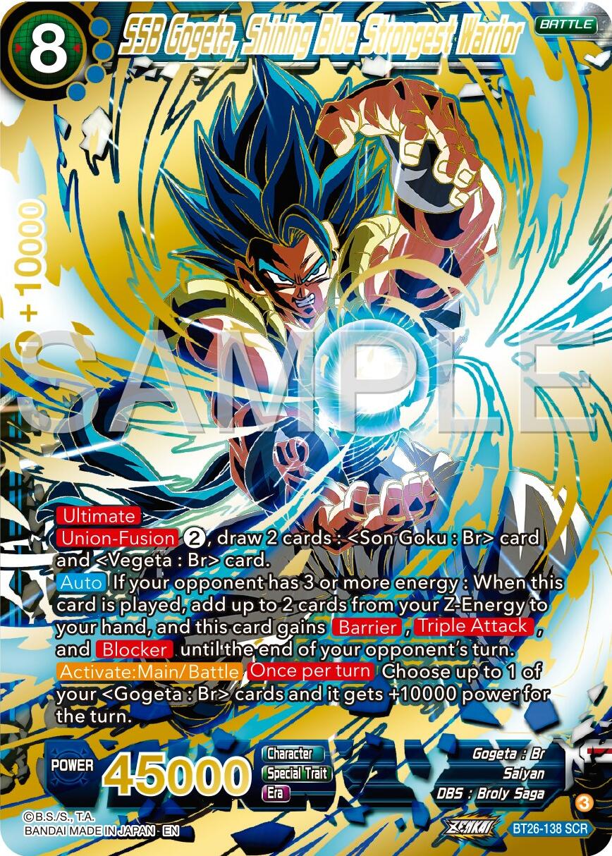 SSB Gogeta, Shining Blue Strongest Warrior (BT26-138) [Ultimate Advent] | Good Games Adelaide SA
