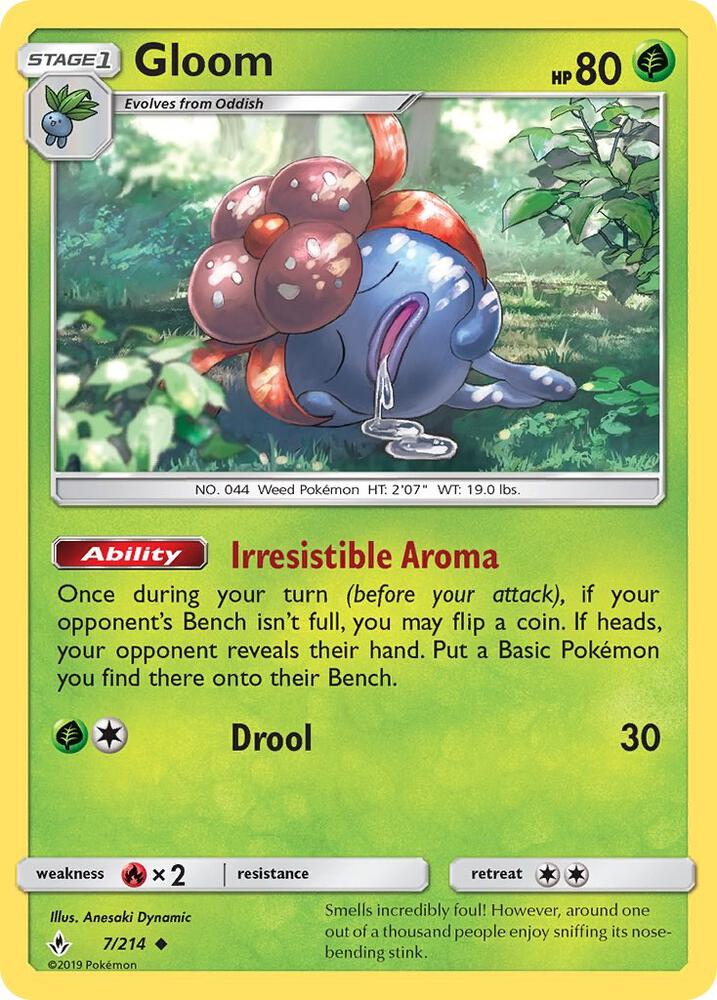 Gloom 7/214 (SM - Unbroken Bonds)  | Good Games Adelaide SA