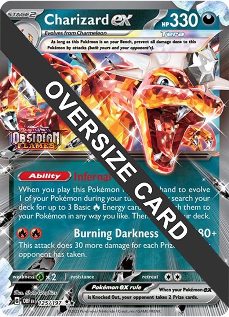 Charizard ex (125/197 - Jumbo Card) [Scarlet & Violet: Obsidian Flames] | Good Games Adelaide SA