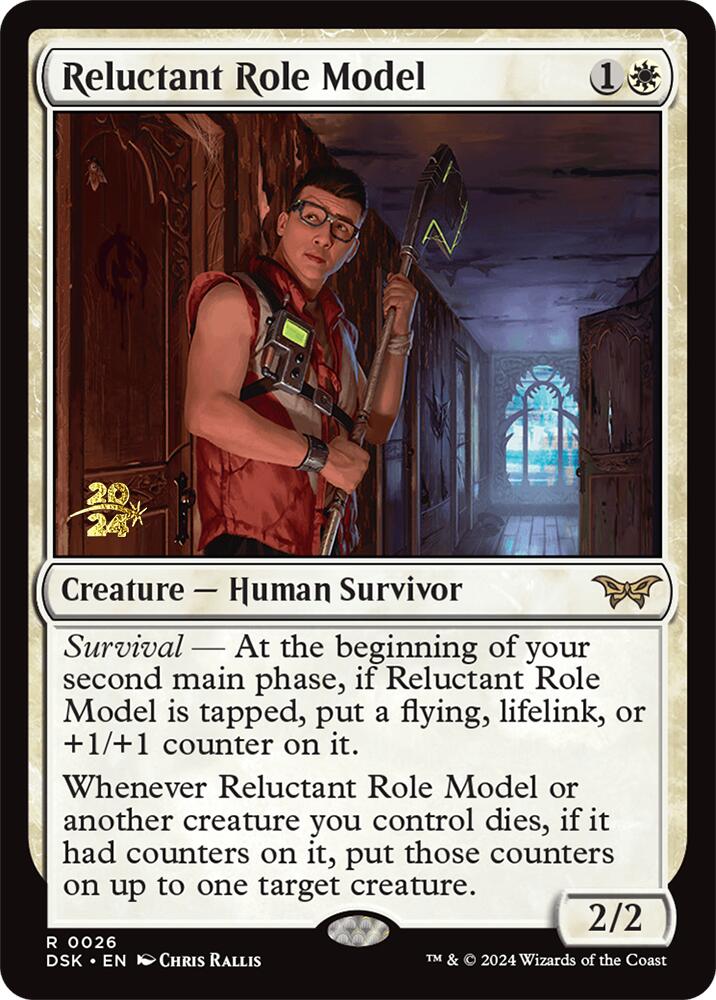Reluctant Role Model (0026) [Duskmourn: House of Horror Prerelease Promos] | Good Games Adelaide SA