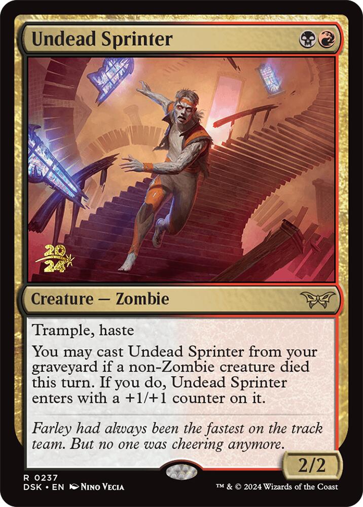 Undead Sprinter [Duskmourn: House of Horror Prerelease Promos] | Good Games Adelaide SA