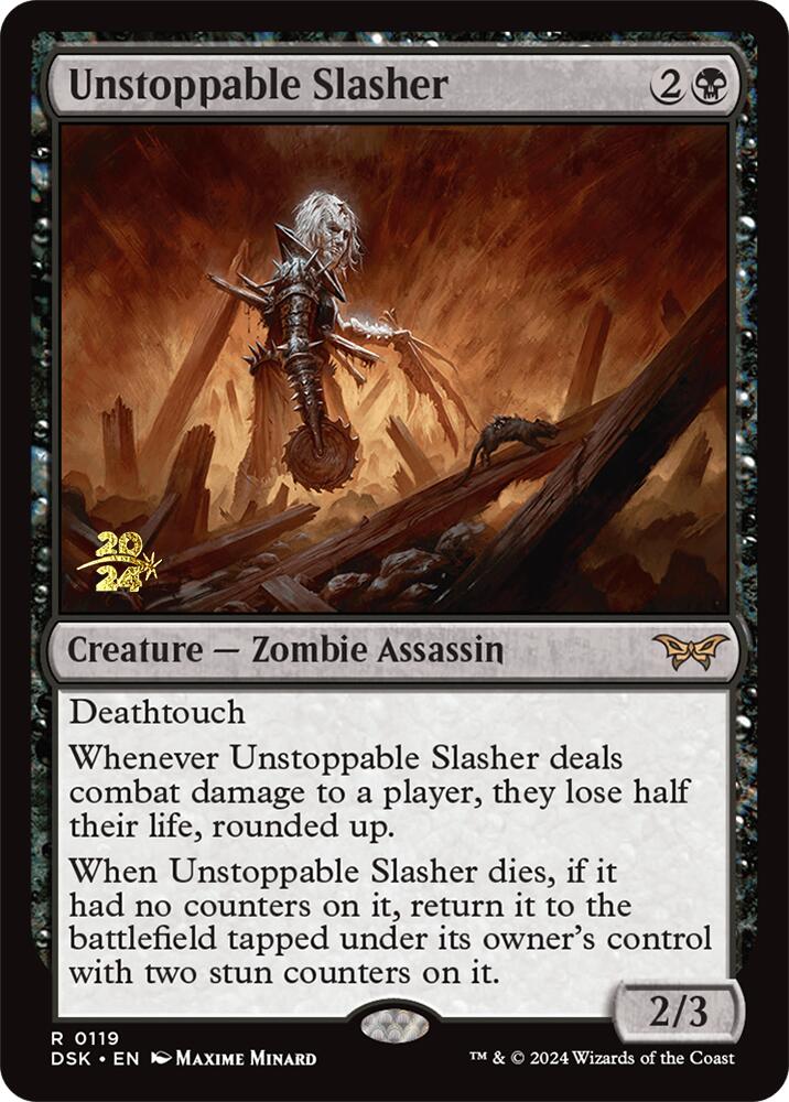 Unstoppable Slasher (0119) [Duskmourn: House of Horror Prerelease Promos] | Good Games Adelaide SA