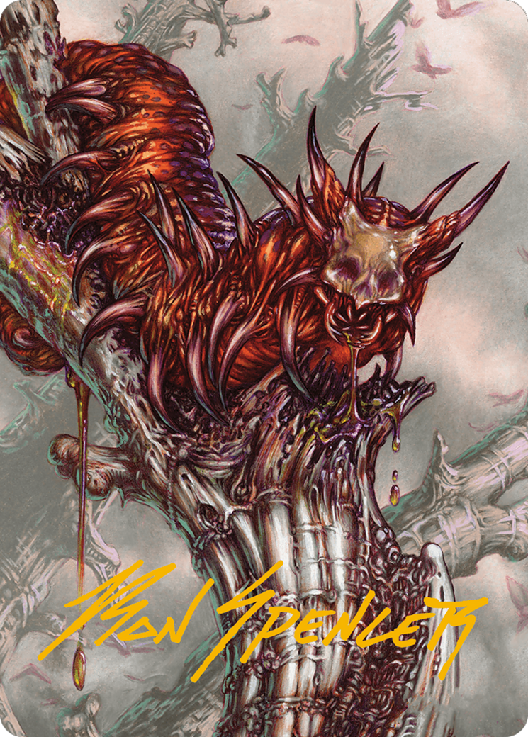 Grist, Voracious Larva Art Card (Gold-Stamped Signature) [Modern Horizons 3 Art Series] | Good Games Adelaide SA
