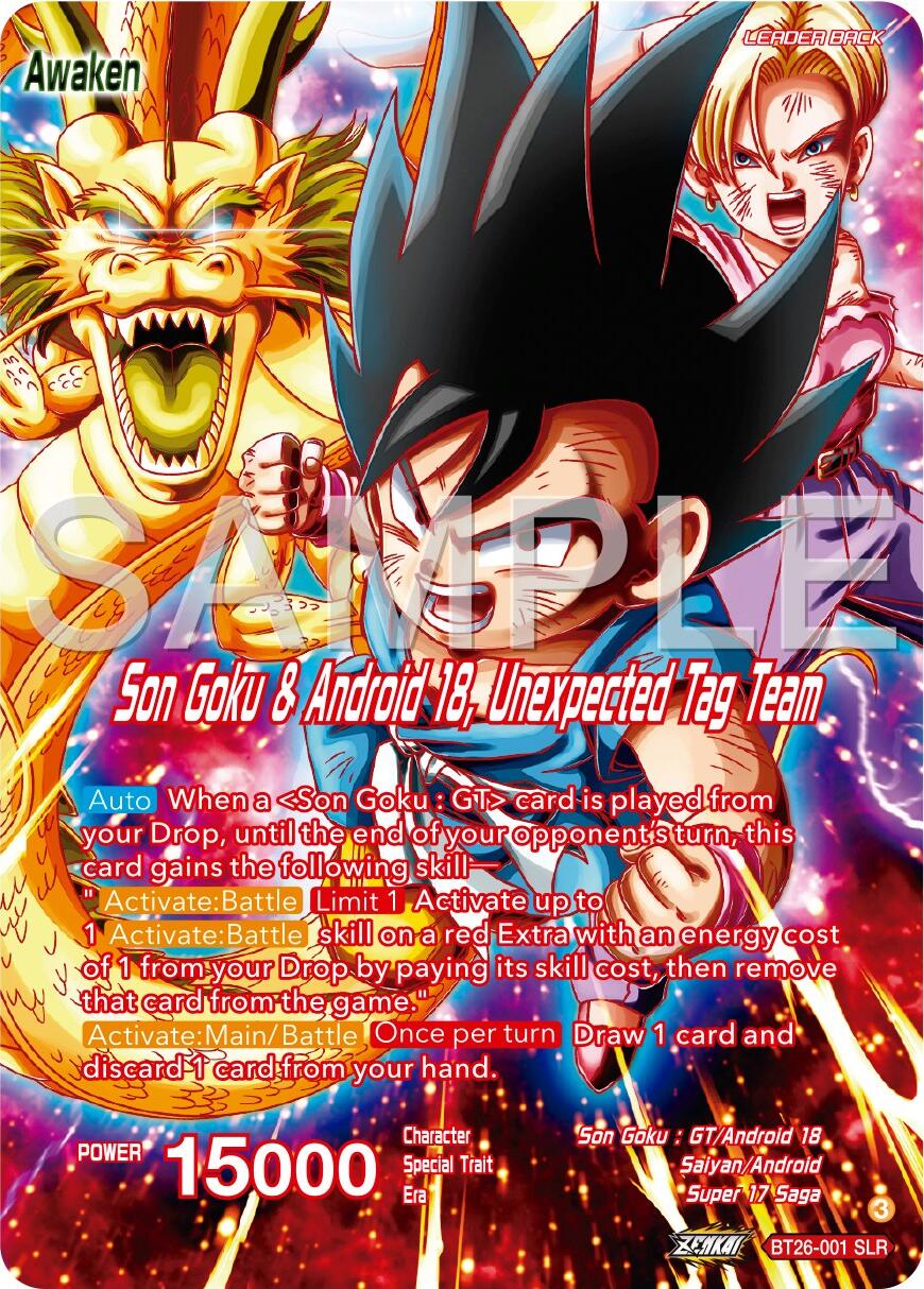 Son Goku // Son Goku & Android 18, Unexpected Tag Team (Alternate Art) (BT26-001) [Ultimate Advent] | Good Games Adelaide SA