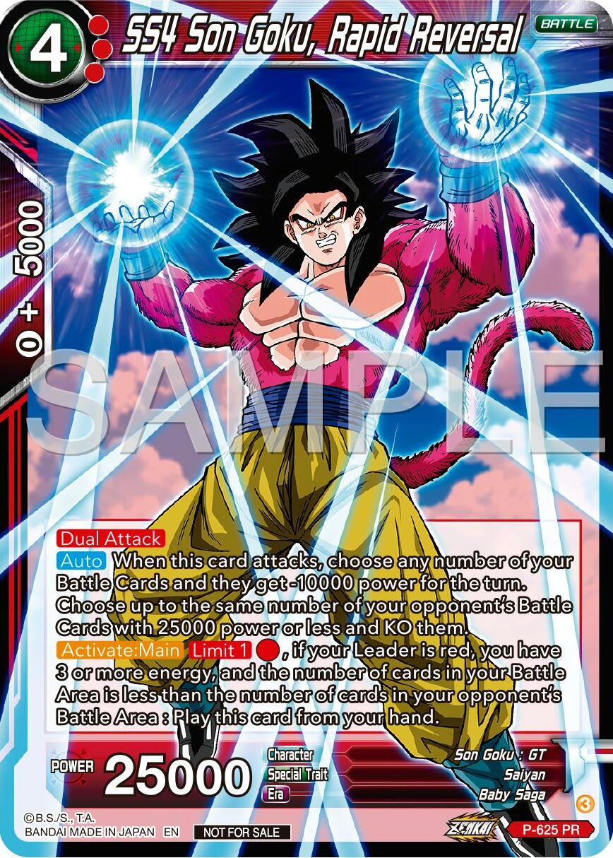 SS4 Son Goku, Rapid Reversal (Zenkai Series Tournament Pack Vol.9) (P-625) [Promotion Cards] | Good Games Adelaide SA