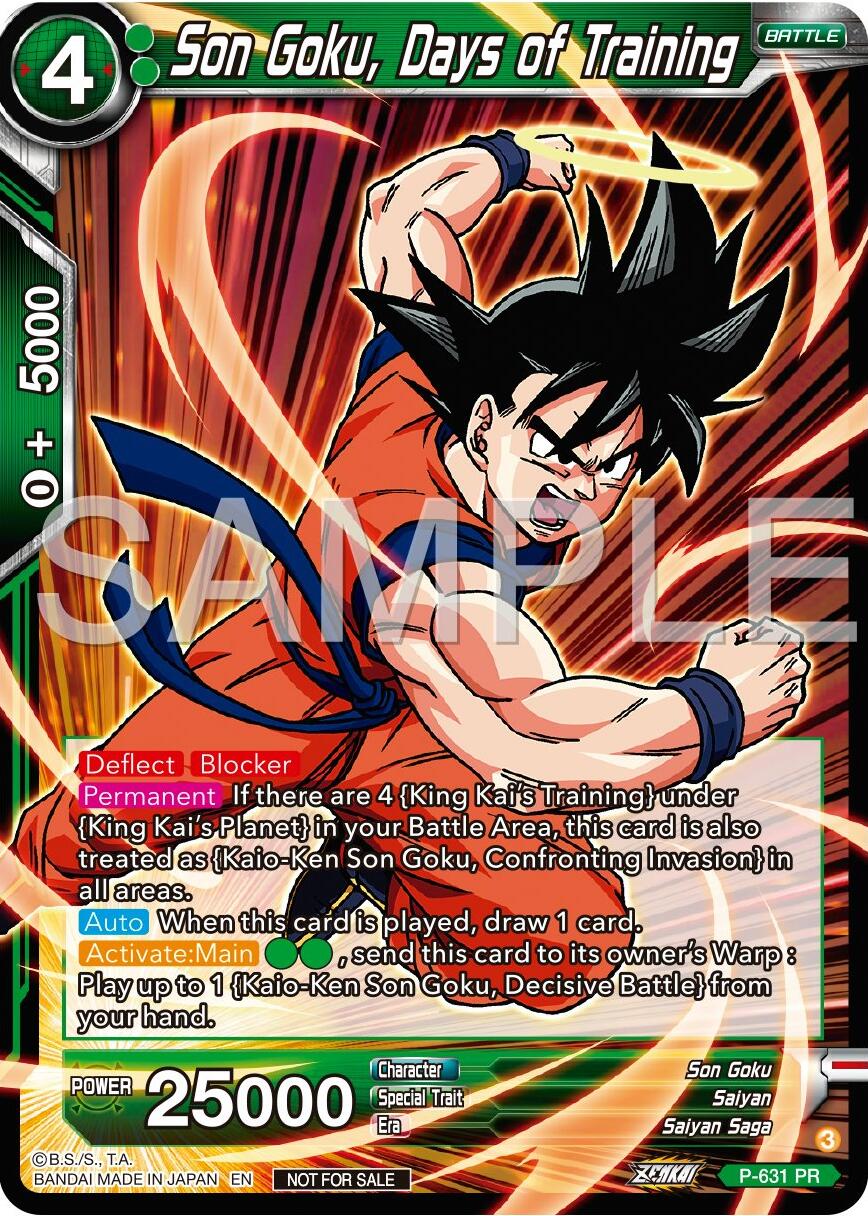Son Goku, Days of Training (Zenkai Series Tournament Pack Vol.9) (P-631) [Promotion Cards] | Good Games Adelaide SA