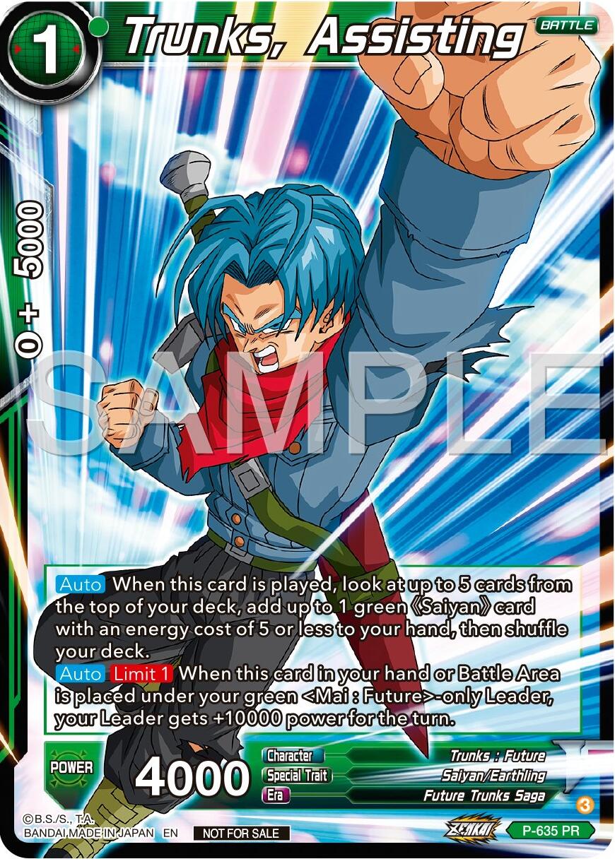 Trunks, Assisting (Zenkai Series Tournament Pack Vol.9) (P-635) [Promotion Cards] | Good Games Adelaide SA