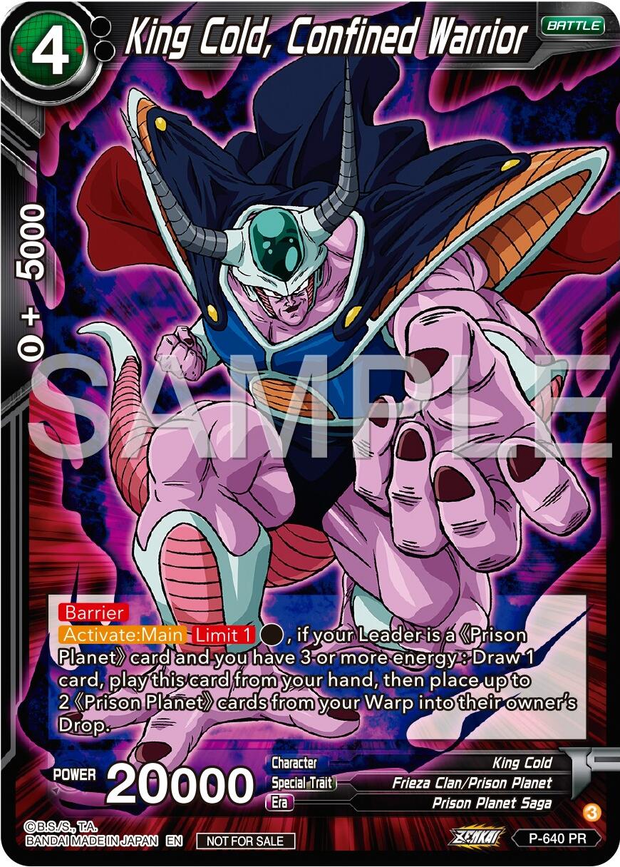 King Cold, Confined Warrior (Zenkai Series Tournament Pack Vol.9) (P-640) [Promotion Cards] | Good Games Adelaide SA