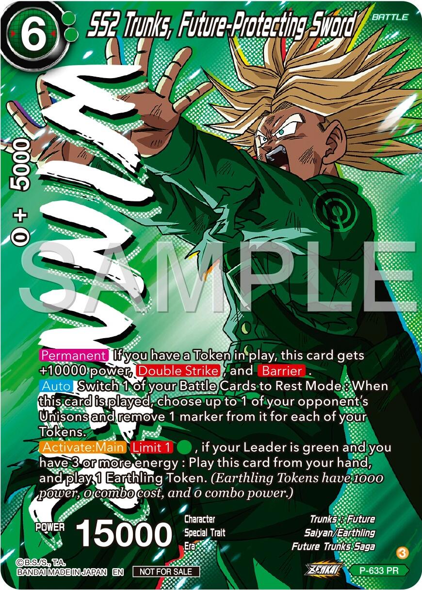 SS2 Trunks, Future-Protecting Sword (Zenkai Series Tournament Pack Vol.9) (Winner) (P-633) [Promotion Cards] | Good Games Adelaide SA