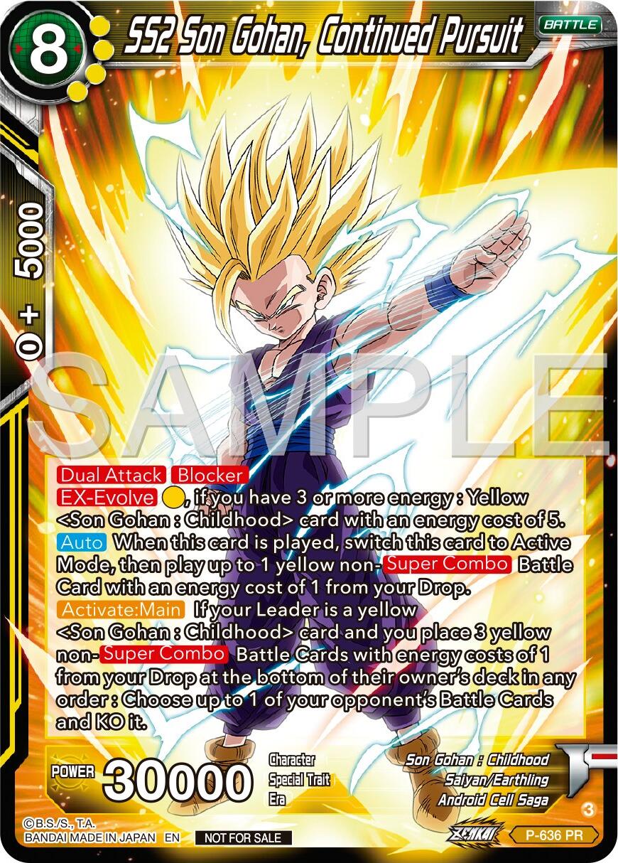 SS2 Son Gohan, Continued Pursuit (Zenkai Series Tournament Pack Vol.9) (P-636) [Promotion Cards] | Good Games Adelaide SA