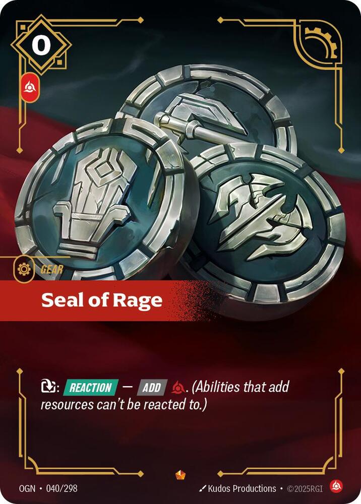 Seal of Rage 40/298 (Origins)  - Foil | Good Games Adelaide SA