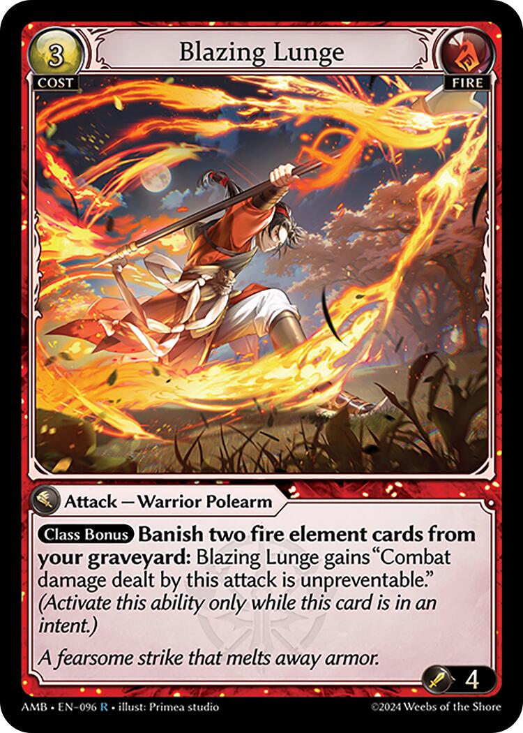 Blazing Lunge (096) [Mortal Ambition] | Good Games Adelaide SA