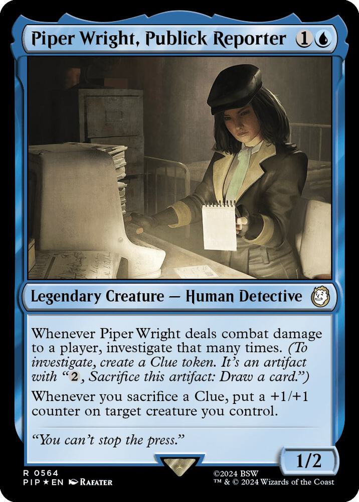 Piper Wright Publick Reporter 564 (Universes Beyond: Fallout)  - Foil | Good Games Adelaide SA