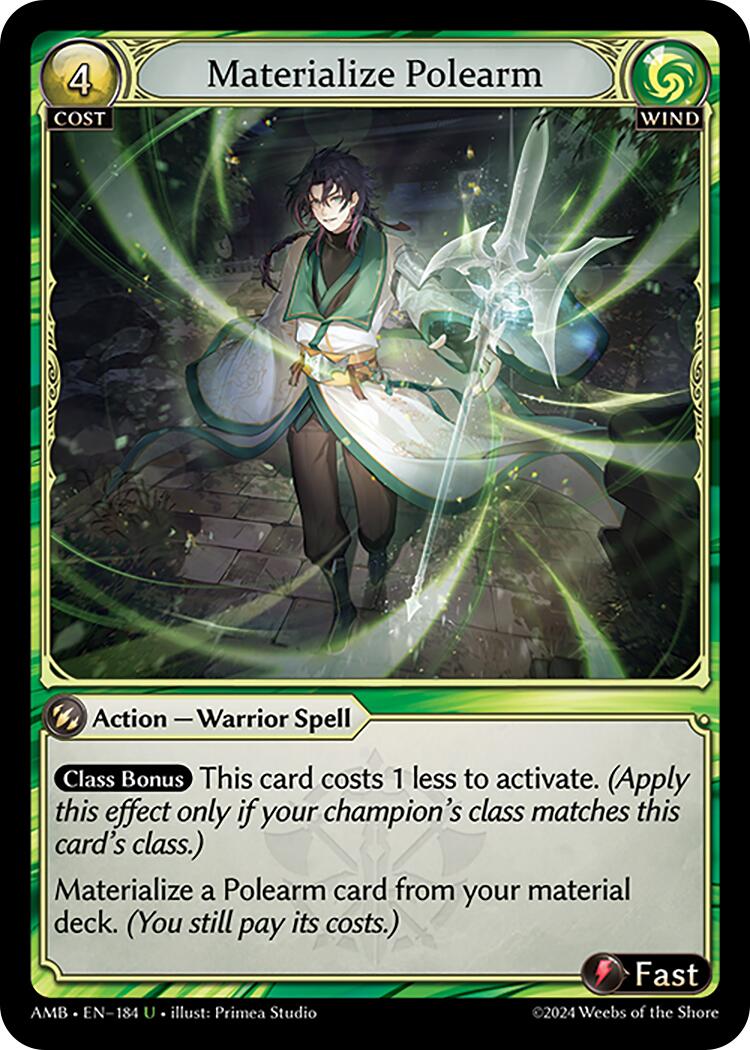 Materialize Polearm (184) [Mortal Ambition] | Good Games Adelaide SA