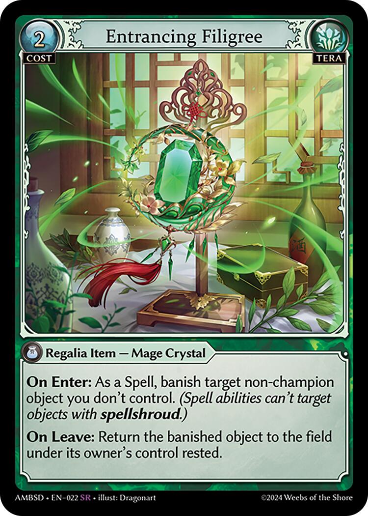 Entrancing Filigree (022) [Mortal Ambition Starter Decks] | Good Games Adelaide SA