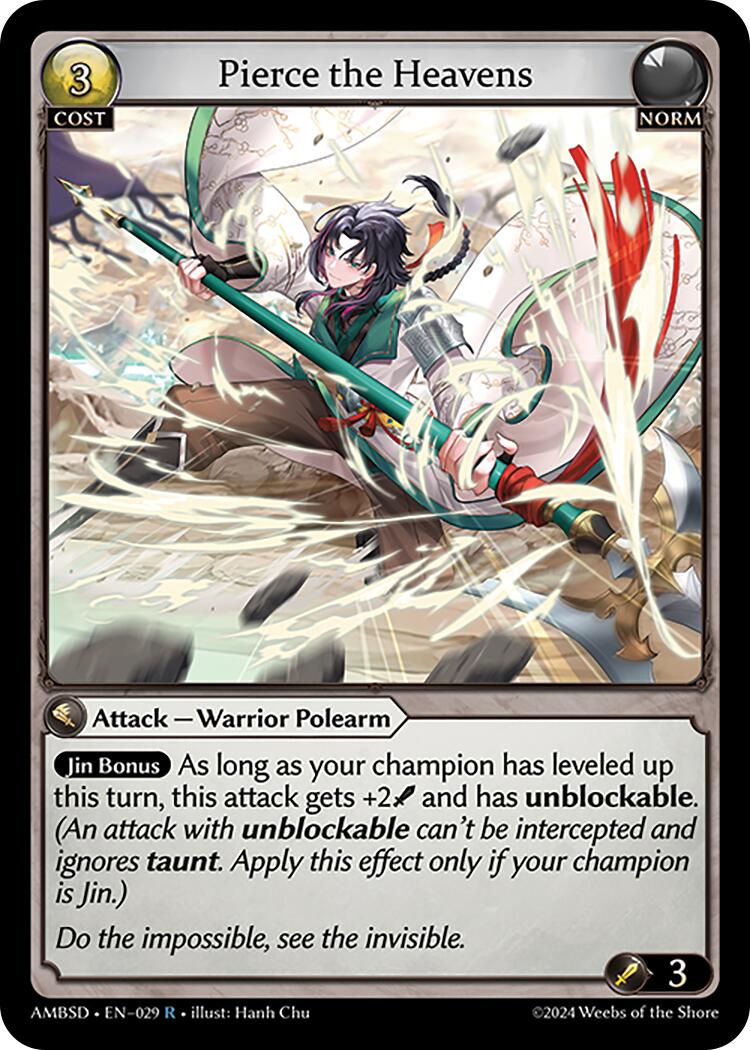 Pierce the Heavens (029) [Mortal Ambition Starter Decks] | Good Games Adelaide SA