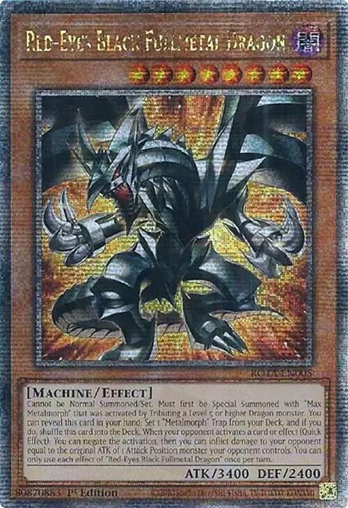 Red-Eyes Black Fullmetal Dragon (Quarter Century Secret Rare) [ROTA-EN005] Quarter Century Secret Rare | Good Games Adelaide SA