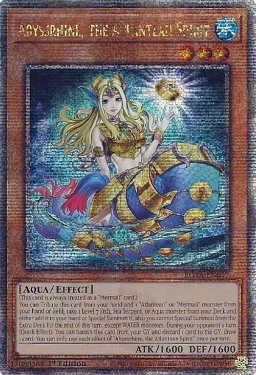 Abyssrhine, the Atlantean Spirit (Quarter Century Secret Rare) [ROTA-EN017] Quarter Century Secret Rare | Good Games Adelaide SA