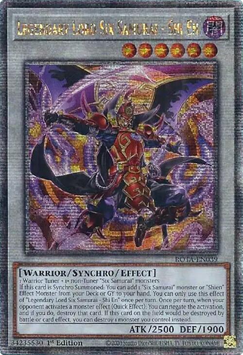 Legendary Lord Six Samurai - Shi En (Quarter Century Secret Rare) [ROTA-EN039] Quarter Century Secret Rare | Good Games Adelaide SA