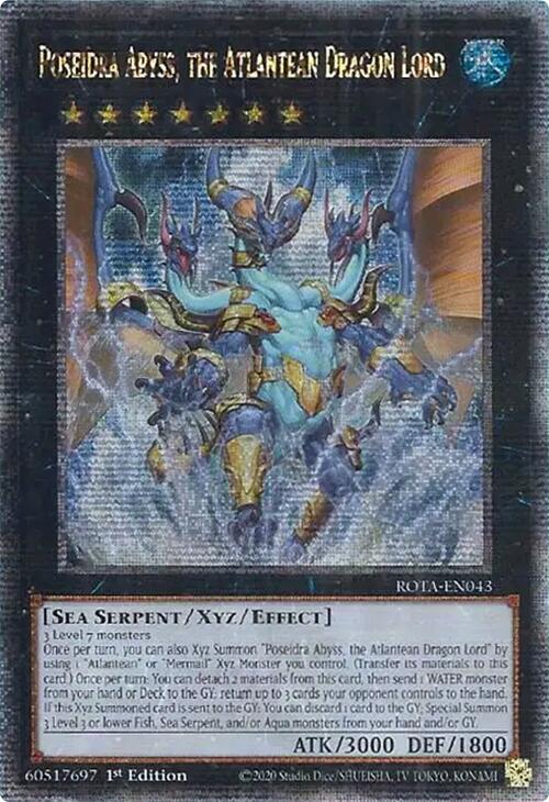 Poseidra Abyss, the Atlantean Dragon Lord (Quarter Century Secret Rare) [ROTA-EN043] Quarter Century Secret Rare | Good Games Adelaide SA