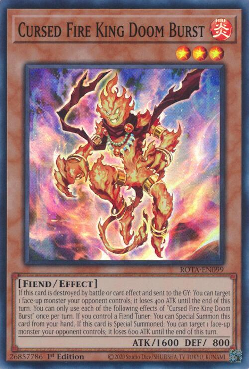 Cursed Fire King Doom Burst [ROTA-EN099] Super Rare | Good Games Adelaide SA