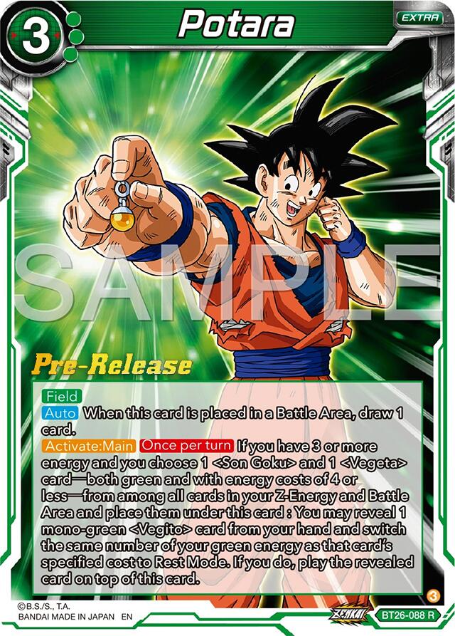 Potara (BT26-088) [Ultimate Advent Prerelease Promos] | Good Games Adelaide SA