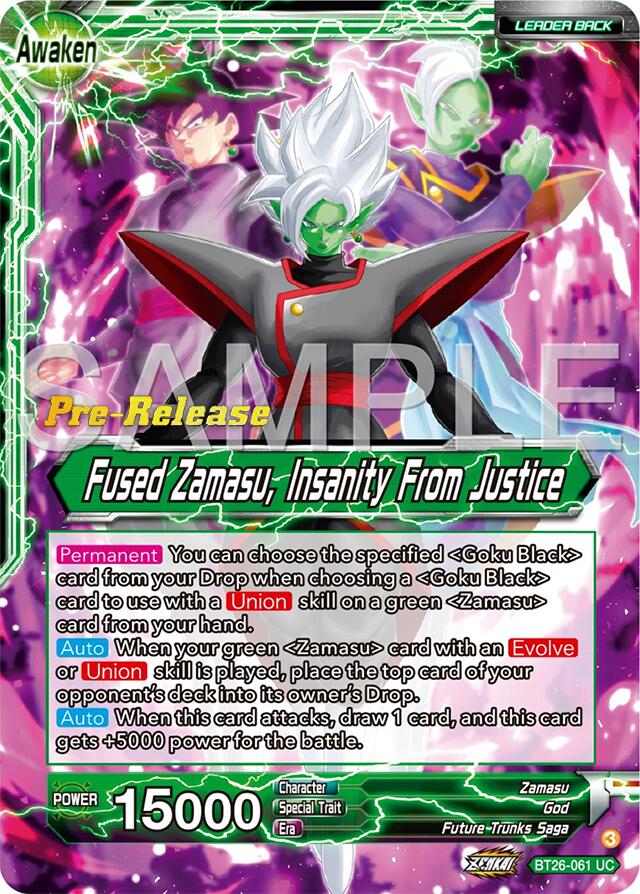 Zamasu // Fused Zamasu, Insanity From Justice (BT26-061) [Ultimate Advent Prerelease Promos] | Good Games Adelaide SA