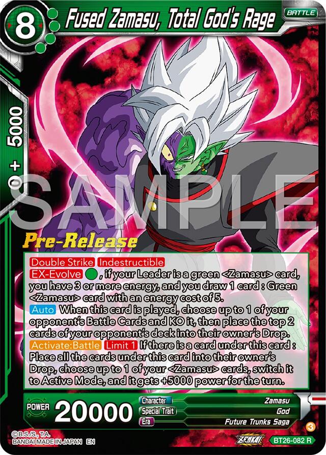 Fused Zamasu, Total God's Rage (BT26-082) [Ultimate Advent Prerelease Promos] | Good Games Adelaide SA