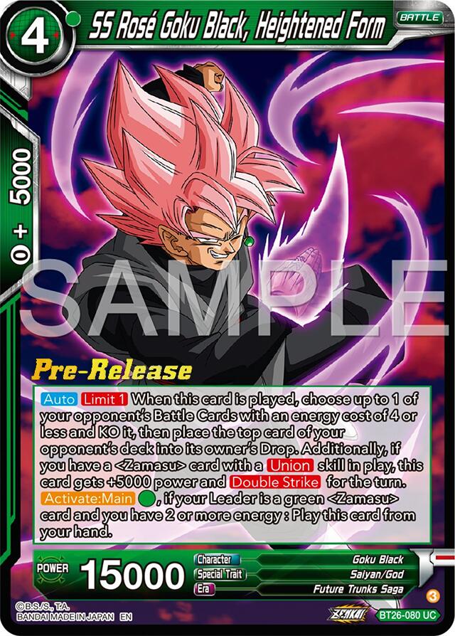 SS Rose Goku Black, Heightened Form (BT26-080) [Ultimate Advent Prerelease Promos] | Good Games Adelaide SA