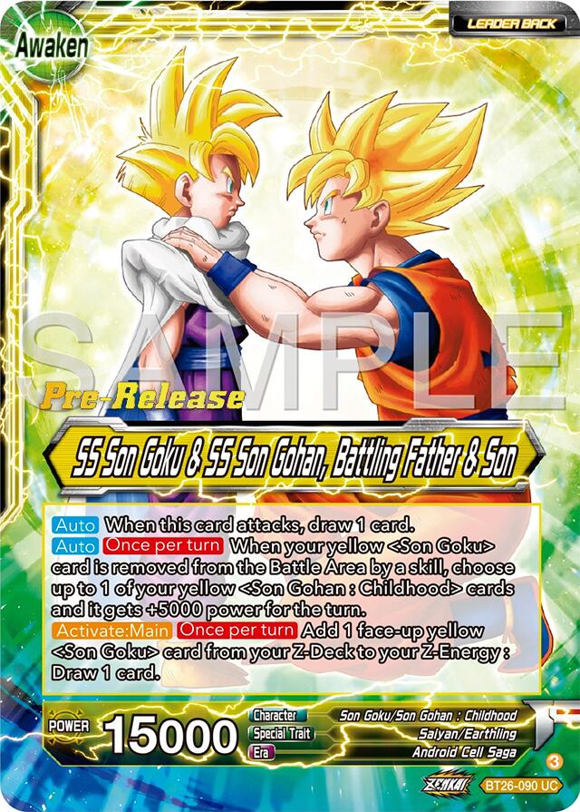 SS Son Goku // SS Son Goku & SS Son Gohan, Battling Father & Son (BT26-090) [Ultimate Advent Prerelease Promos] | Good Games Adelaide SA