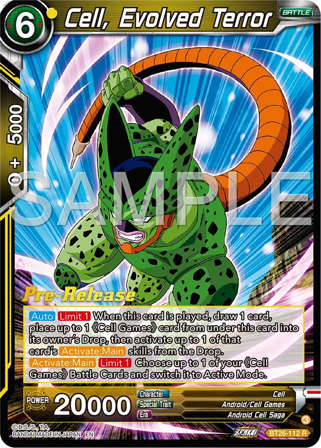 Cell, Evolved Terror (BT26-112) [Ultimate Advent Prerelease Promos] | Good Games Adelaide SA