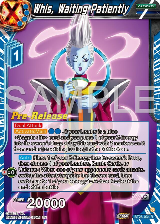 Whis, Waiting Patiently (BT26-034) [Ultimate Advent Prerelease Promos] | Good Games Adelaide SA