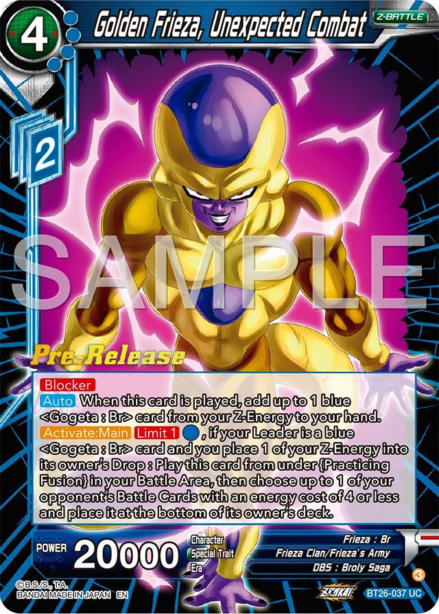 Golden Frieza, Unexpected Combat (BT26-037) [Ultimate Advent Prerelease Promos] | Good Games Adelaide SA