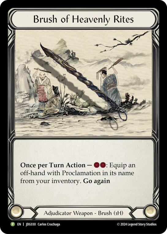 Brush of Heavens Rites - JDG030 [JDG030] (Promo)  Cold Foil | Good Games Adelaide SA