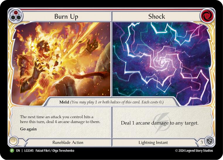 Burn Up // Shock - LGS345 [LGS345] (Promo)  Cold Foil | Good Games Adelaide SA