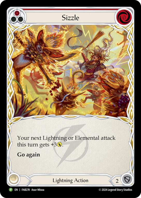 Sizzle (Red) - FAB274 [FAB274] (Promo)  Rainbow Foil | Good Games Adelaide SA