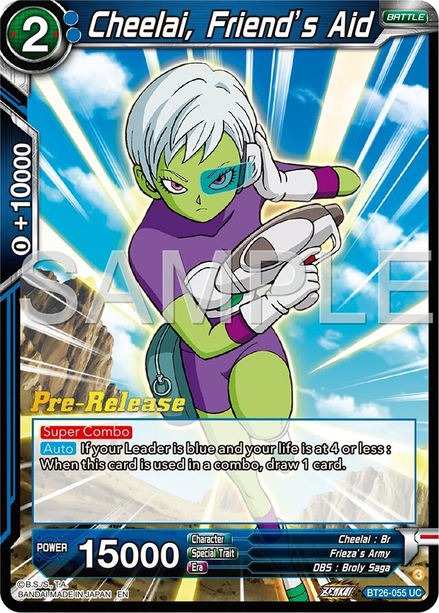 Cheelai, Friend's Aid (BT26-055) [Ultimate Advent Prerelease Promos] | Good Games Adelaide SA