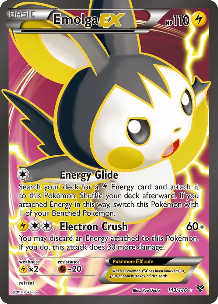 Emolga EX Full Art 143/146 (XY Base Set)  - Holofoil | Good Games Adelaide SA