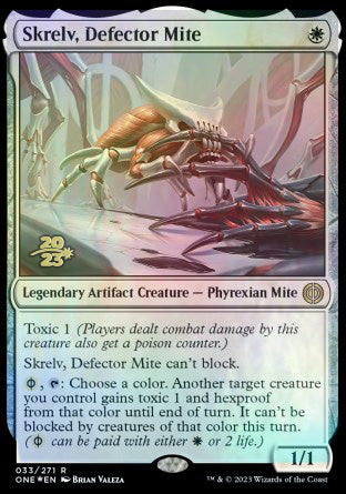 Skrelv, Defector Mite [Phyrexia: All Will Be One Prerelease Promos] | Good Games Adelaide SA