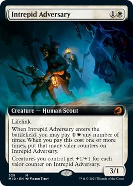 Intrepid Adversary Extended Art 329 (Innistrad: Midnight Hunt)  - Foil | Good Games Adelaide SA