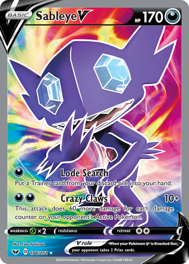 Sableye V (194/202) [Sword & Shield: Base Set] | Good Games Adelaide SA