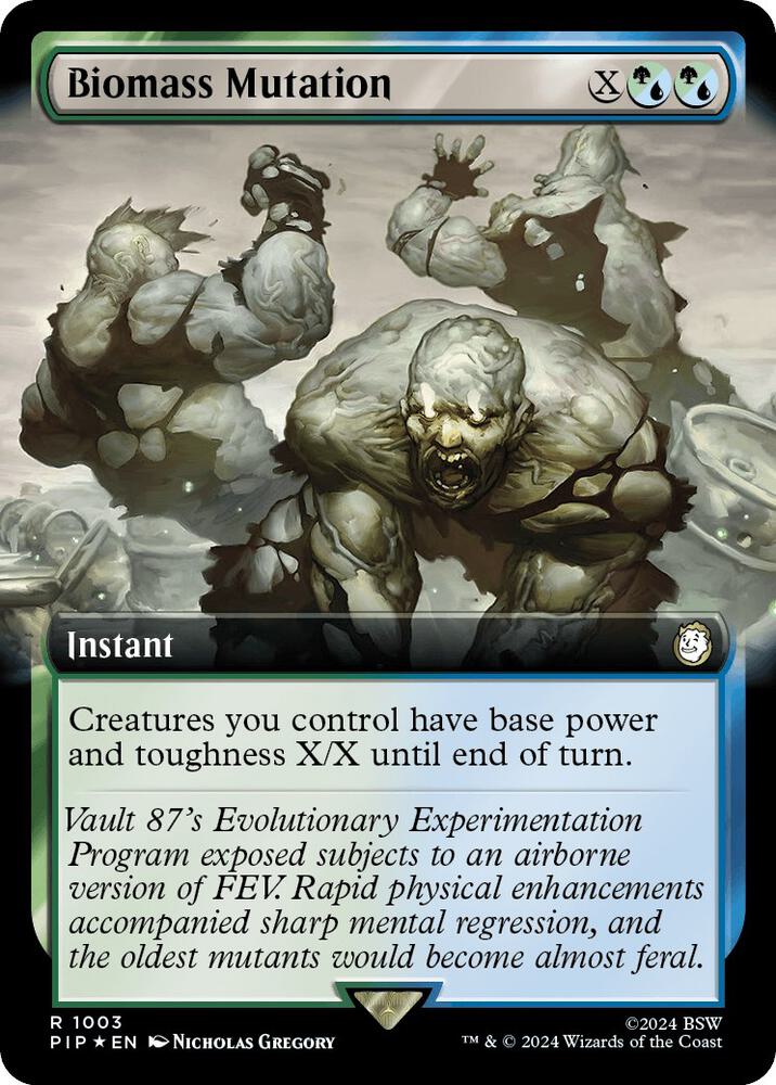 Biomass Mutation Extended Art Surge Foil 1003 (Universes Beyond: Fallout)  - Foil | Good Games Adelaide SA