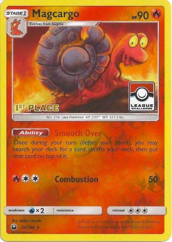 Magcargo 24 168 League Challenge 1st Place 024/168 (League & Championship Cards)  - Reverse Holofoil | Good Games Adelaide SA