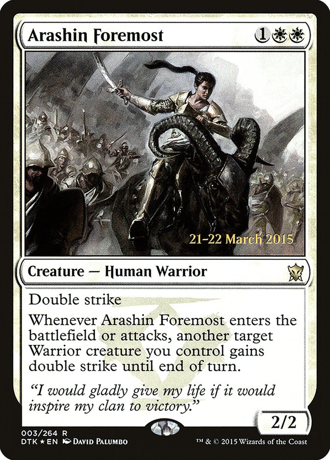 Arashin Foremost [Dragons of Tarkir Promos] | Good Games Adelaide SA