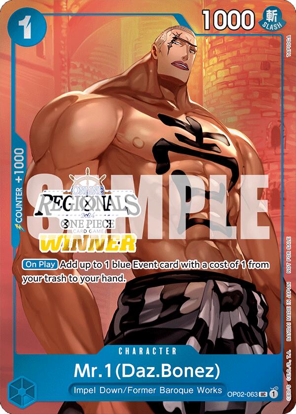Mr.1 (Daz.Bonez) (Online Regional 2024 Vol. 3) [Winner] [One Piece Promotion Cards] | Good Games Adelaide SA