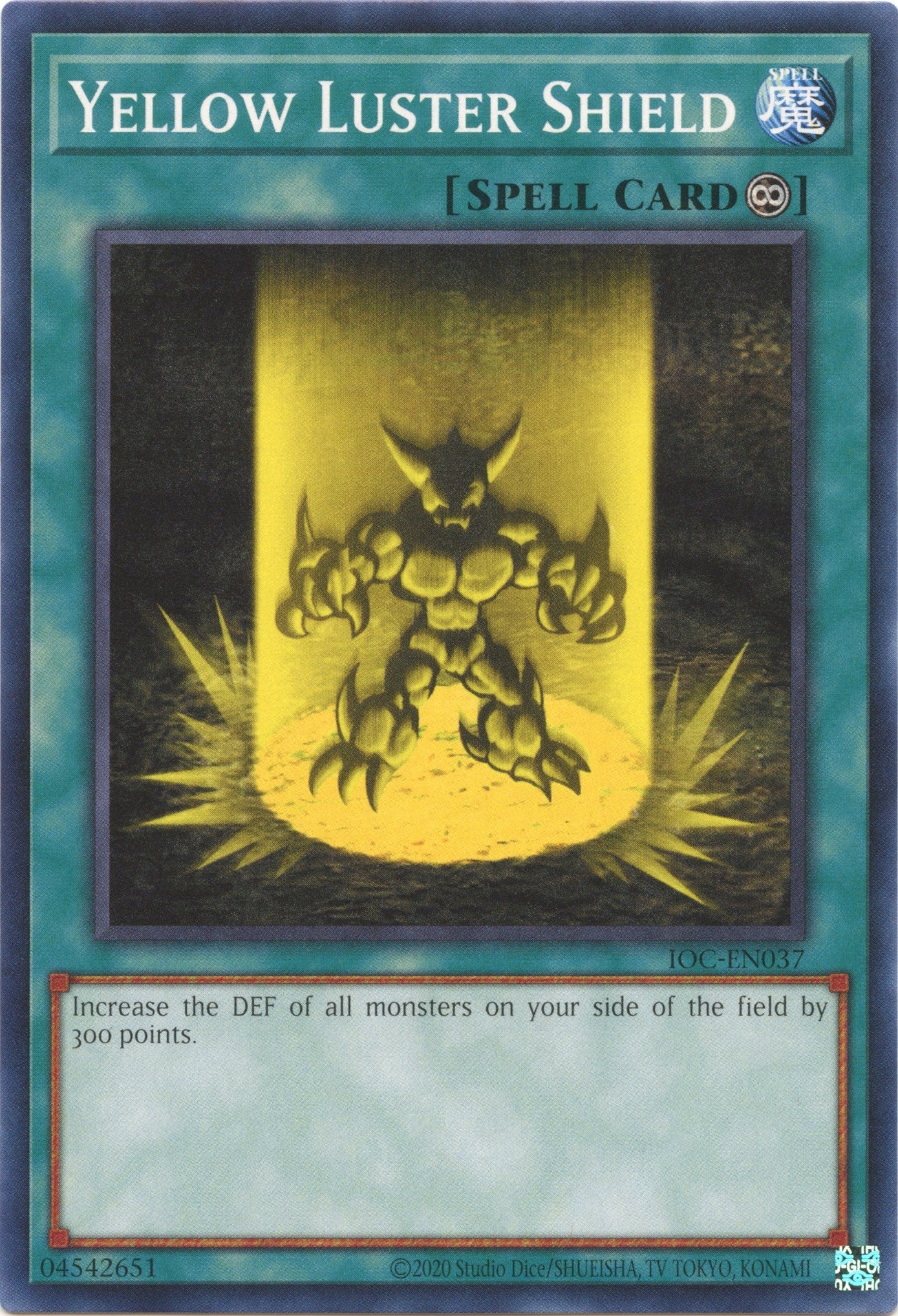 Yellow Luster Shield (25th Anniversary) [IOC-EN037] Common | Good Games Adelaide SA