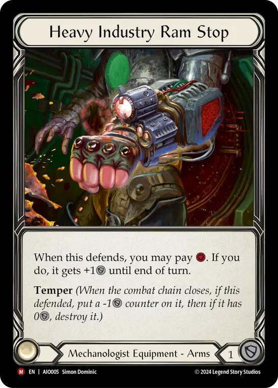Heavy Industry Ram Stop [AIO005] (Armory Deck: Dash)  Rainbow Foil | Good Games Adelaide SA
