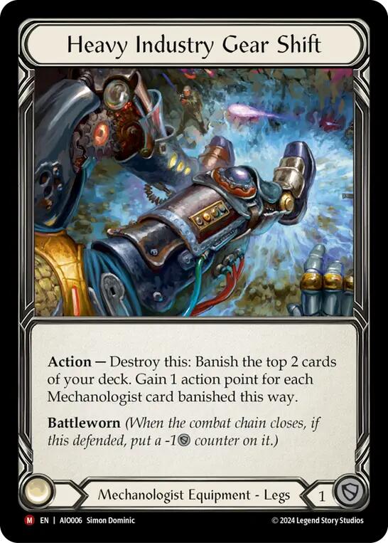 Heavy Industry Gear Shift [AIO006] (Armory Deck: Dash)  Rainbow Foil | Good Games Adelaide SA